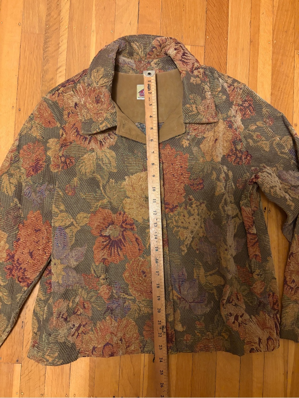 Barnfly floral boxy jacket L brocade upholstery eclectic grandma coastal cowgirl - Picture 8 of 10